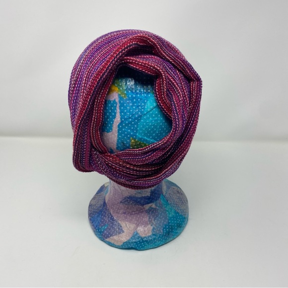 Maroon and Purple Head Wrap / Infinity Scarf - Picture 9 of 14